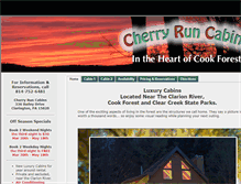 Tablet Screenshot of cherryruncabins.com